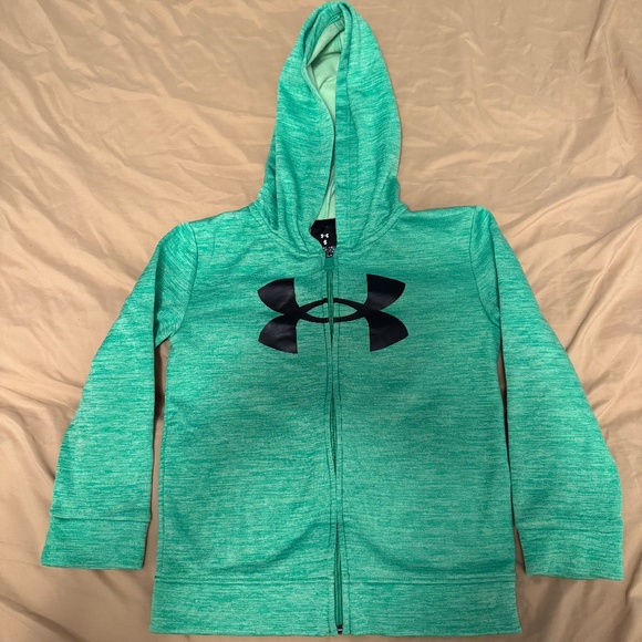 green hoodie jacket for kids size6 years old full zipper pocket bothsides - Picture 1 of 6